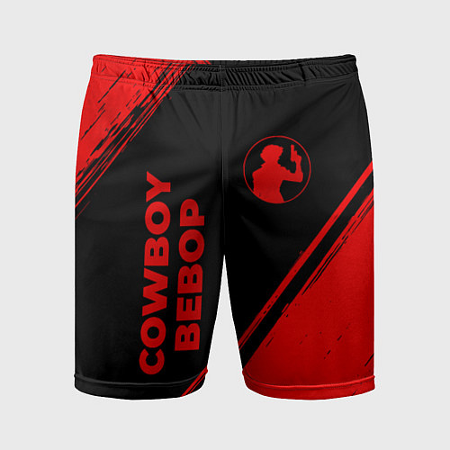 Мужские спортивные шорты Cowboy Bebop - red gradient вертикально / 3D-принт – фото 1