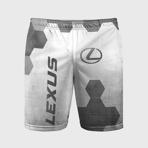 Мужские спортивные шорты Lexus - white gradient вертикально / 3D-принт – фото 1