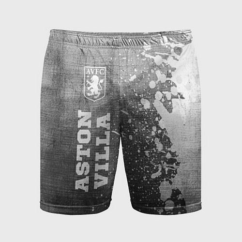 Мужские спортивные шорты Aston Villa - grey gradient по-вертикали / 3D-принт – фото 1
