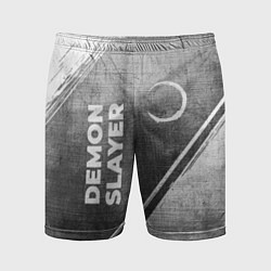 Мужские спортивные шорты Demon Slayer - grey gradient вертикально