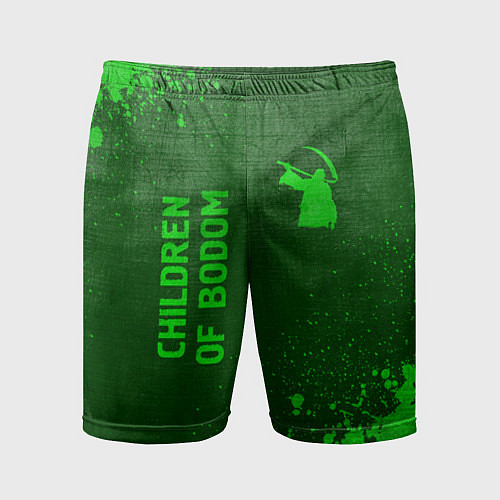 Мужские спортивные шорты Children of Bodom - green gradient вертикально / 3D-принт – фото 1