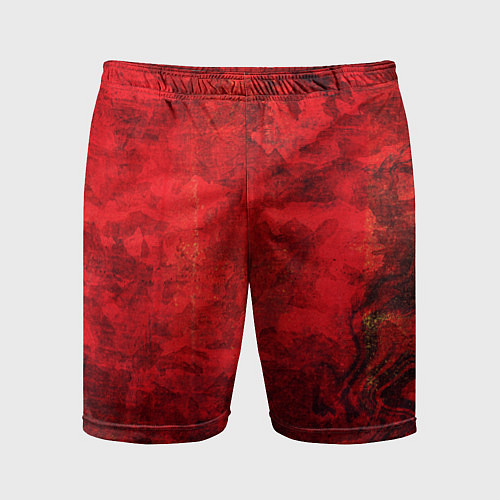 Мужские спортивные шорты Абстракция - red shabby wall / 3D-принт – фото 1