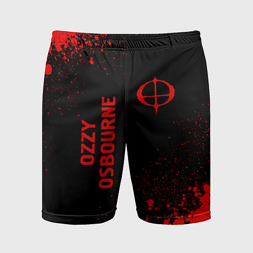 Мужские спортивные шорты Ozzy Osbourne - red gradient вертикально / 3D-принт – фото 1