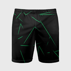 Шорты спортивные мужские Color light green line, цвет: 3D-принт