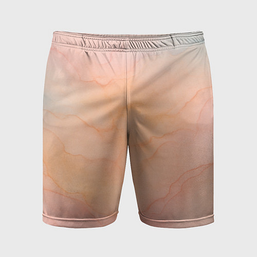 Мужские спортивные шорты Нежный персиковый / 3D-принт – фото 1