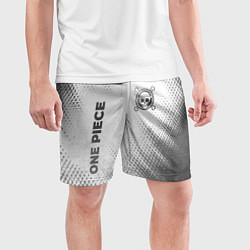 Шорты спортивные мужские One Piece - white gradient вертикально, цвет: 3D-принт — фото 2