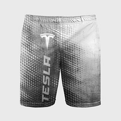 Мужские спортивные шорты Tesla - grey gradient по-вертикали