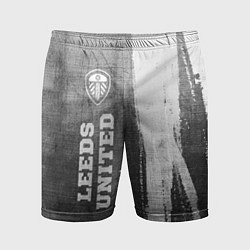Мужские спортивные шорты Leeds United - grey gradient по-вертикали