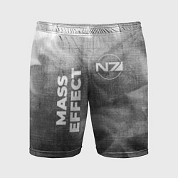 Шорты спортивные мужские Mass Effect - grey gradient вертикально, цвет: 3D-принт