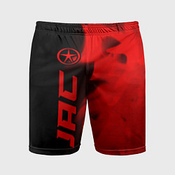 Мужские спортивные шорты JAC - red gradient по-вертикали