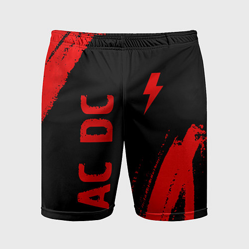 Мужские спортивные шорты AC DC - red gradient вертикально / 3D-принт – фото 1