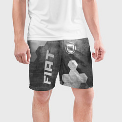 Шорты спортивные мужские Fiat - grey gradient вертикально, цвет: 3D-принт — фото 2