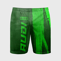 Мужские спортивные шорты Audi - green gradient по-вертикали