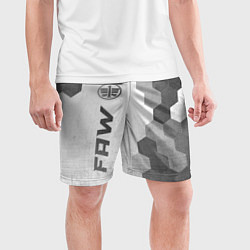 Шорты спортивные мужские FAW - white gradient по-вертикали, цвет: 3D-принт — фото 2