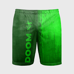 Шорты спортивные мужские Doom - green gradient по-вертикали, цвет: 3D-принт