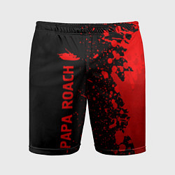 Шорты спортивные мужские Papa Roach - red gradient по-вертикали, цвет: 3D-принт