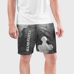 Шорты спортивные мужские Subaru - grey gradient вертикально, цвет: 3D-принт — фото 2