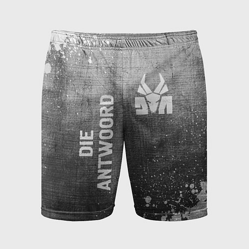 Мужские спортивные шорты Die Antwoord - grey gradient вертикально / 3D-принт – фото 1