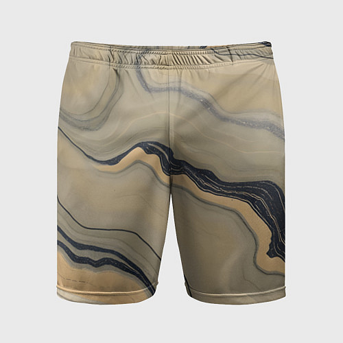 Мужские спортивные шорты Песочный мрамор / 3D-принт – фото 1