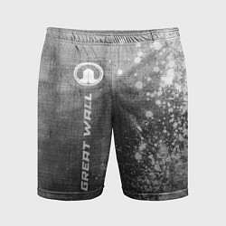Мужские спортивные шорты Great Wall - grey gradient по-вертикали
