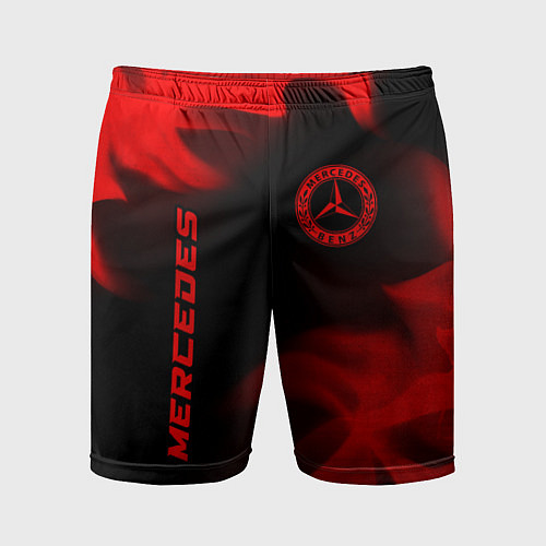 Мужские спортивные шорты Mercedes - red gradient вертикально / 3D-принт – фото 1