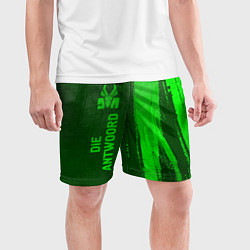 Шорты спортивные мужские Die Antwoord - green gradient по-вертикали, цвет: 3D-принт — фото 2
