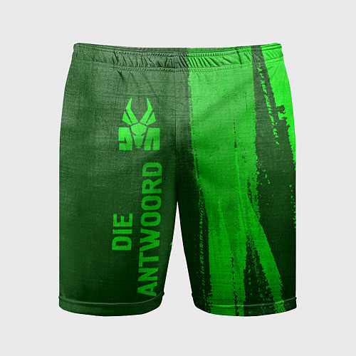 Мужские спортивные шорты Die Antwoord - green gradient по-вертикали / 3D-принт – фото 1