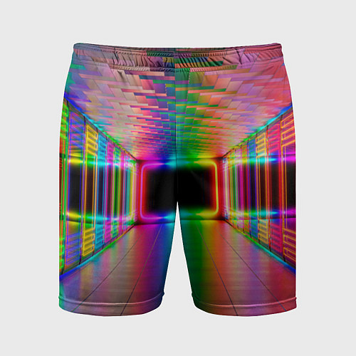 Мужские спортивные шорты Неоновая галерея / 3D-принт – фото 1