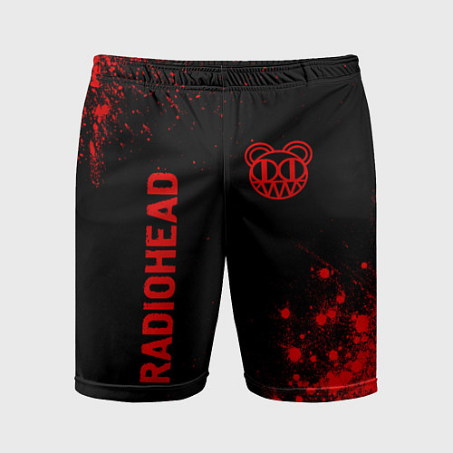 Мужские спортивные шорты Radiohead - red gradient вертикально / 3D-принт – фото 1