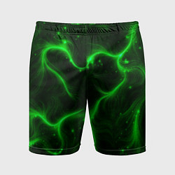 Шорты спортивные мужские Неновые зигзаги, цвет: 3D-принт