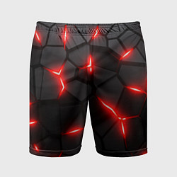 Мужские спортивные шорты Красная неоновая броня