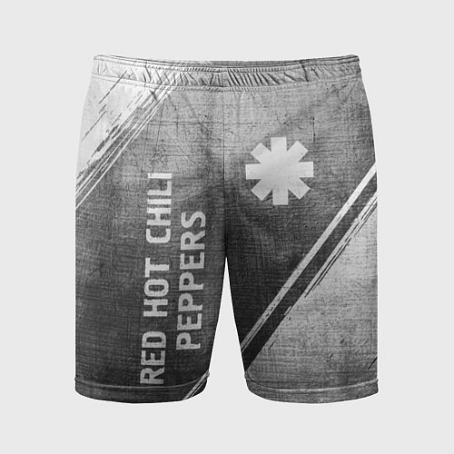 Мужские спортивные шорты Red Hot Chili Peppers - grey gradient вертикально / 3D-принт – фото 1