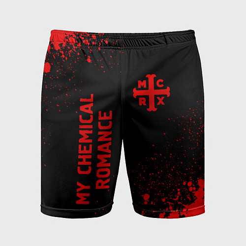 Мужские спортивные шорты My Chemical Romance - red gradient вертикально / 3D-принт – фото 1