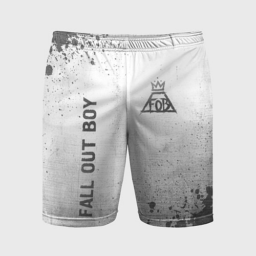 Мужские спортивные шорты Fall Out Boy - white gradient вертикально / 3D-принт – фото 1
