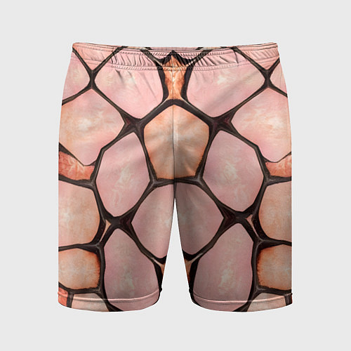 Мужские спортивные шорты Розовые пятна жирафа / 3D-принт – фото 1