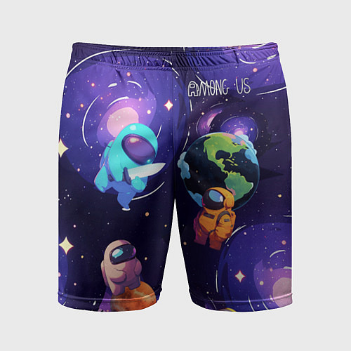 Мужские спортивные шорты Among Us космос / 3D-принт – фото 1