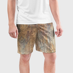 Шорты спортивные мужские Стимпанк элементы, цвет: 3D-принт — фото 2