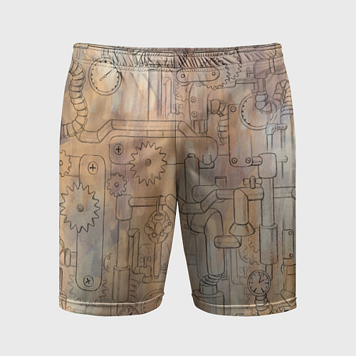 Мужские спортивные шорты Стимпанк элементы / 3D-принт – фото 1