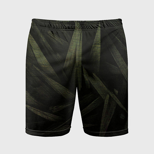 Мужские спортивные шорты Абстракция - green triangles / 3D-принт – фото 1