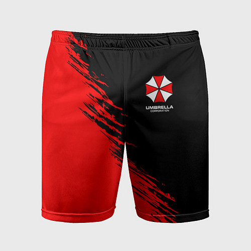 Мужские спортивные шорты Umbrella Corp - red and black / 3D-принт – фото 1
