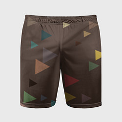 Шорты спортивные мужские Осень палитра глубокий лес, цвет: 3D-принт