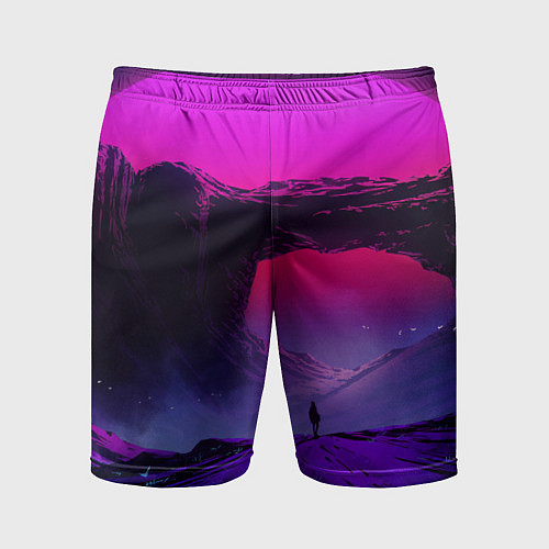 Мужские спортивные шорты A Journey on the planet / 3D-принт – фото 1