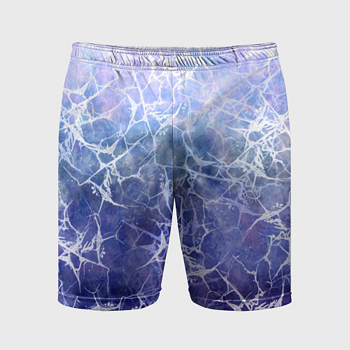 Мужские спортивные шорты Абстракция - white web on blue background / 3D-принт – фото 1