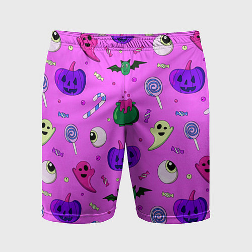 Мужские спортивные шорты Halloween pink / 3D-принт – фото 1