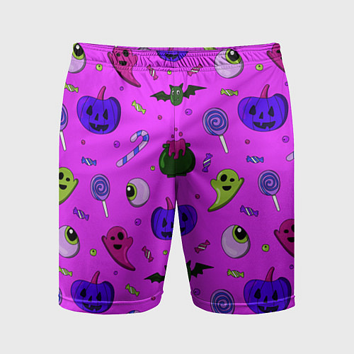 Мужские спортивные шорты Halloween pink / 3D-принт – фото 1