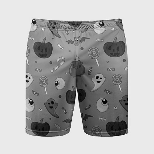 Мужские спортивные шорты Halloween grey / 3D-принт – фото 1