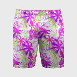 Шорты спортивные мужские Palm tree pink, цвет: 3D-принт