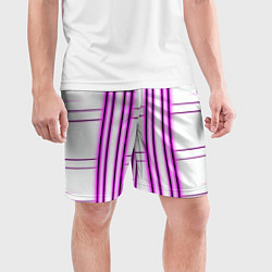 Шорты спортивные мужские Neon pink, цвет: 3D-принт — фото 2