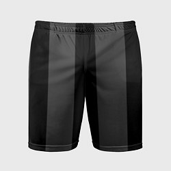 Шорты спортивные мужские Color black grey line, цвет: 3D-принт