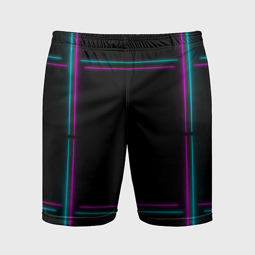 Мужские спортивные шорты Neon pink light blue / 3D-принт – фото 1